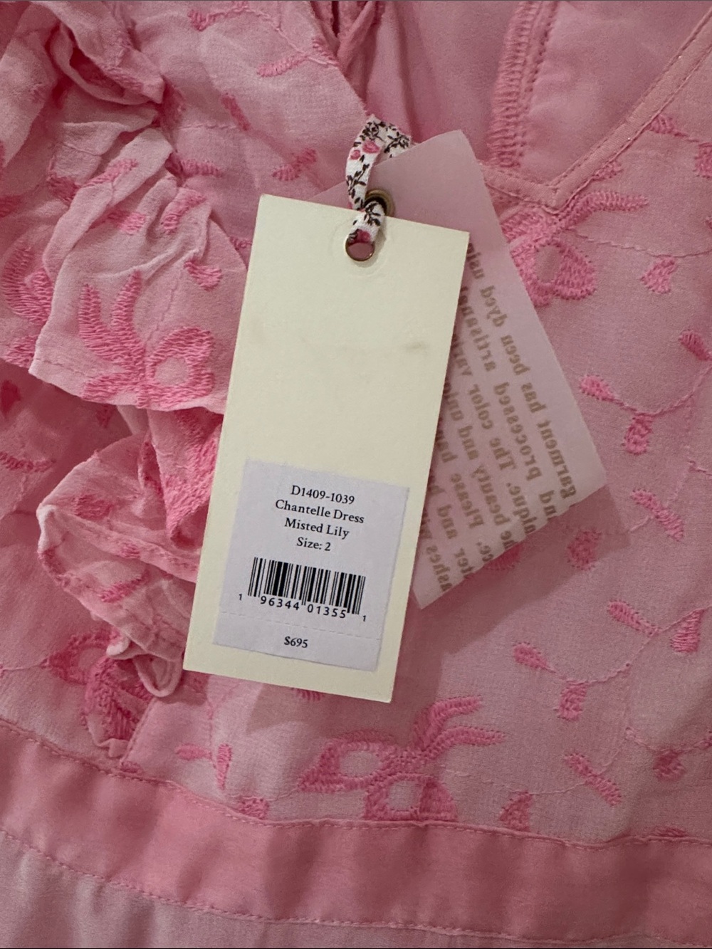NWT Loveshackfancy Chantelle Misted Lily Maxi Dress - Picture 5 of 5